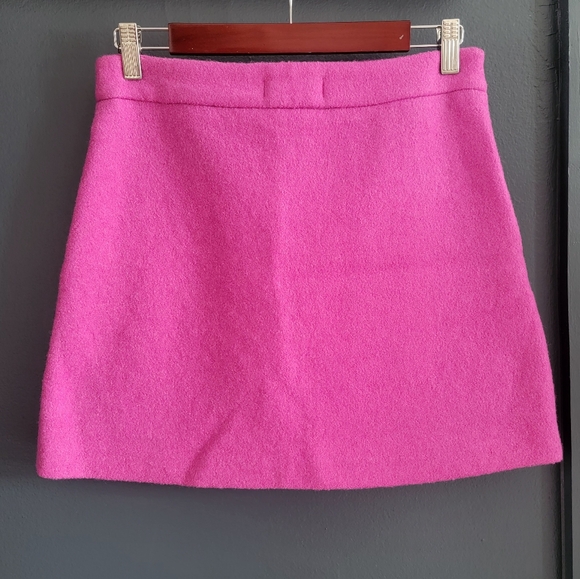 New Kan Fei Pink Embroidered Novelty Details Mini Skirt Small - Picture 2 of 10